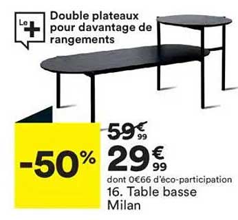 Table basse Milan