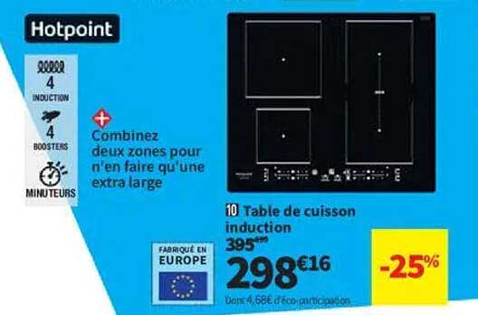 Table de cuisson induction