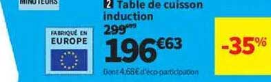 Table de cuisson induction