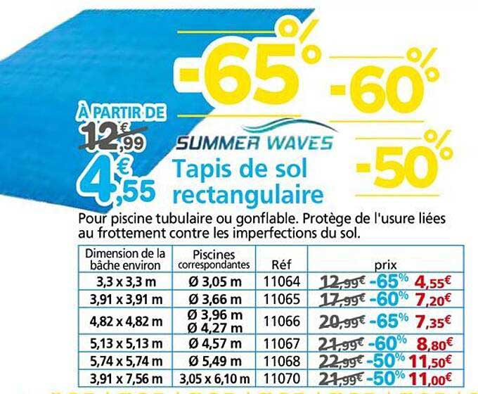 Tapis de sol rectangulaire