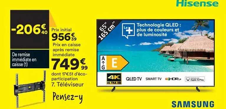 Téléviseur 65'' QLED Hisense