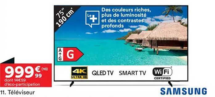 Téléviseur Samsung 75" (190 cm) 4K QLED TV