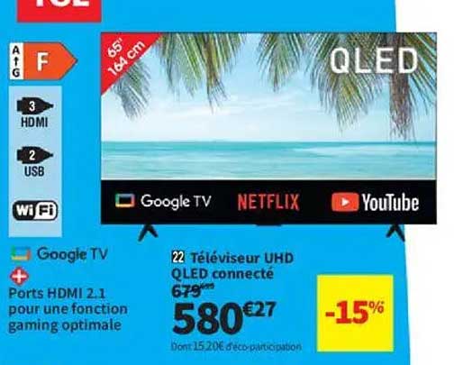 Téléviseur UHD QLED connecté