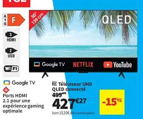 Téléviseur UHD QLED connecté
