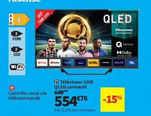 Téléviseur UHD QLED connecté