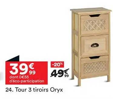 Tour 3 tiroirs Oryx