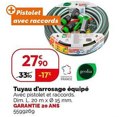 Tuyau d'arrosage équipé