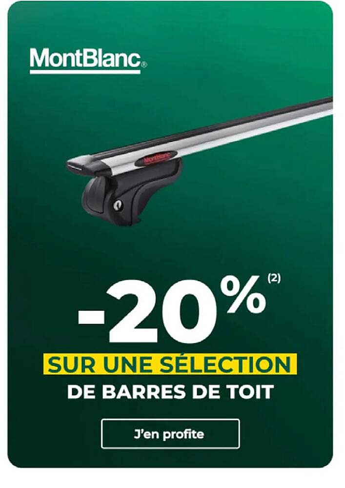 -20% SUR UNE SÉLECTION DE BARRES DE TOIT