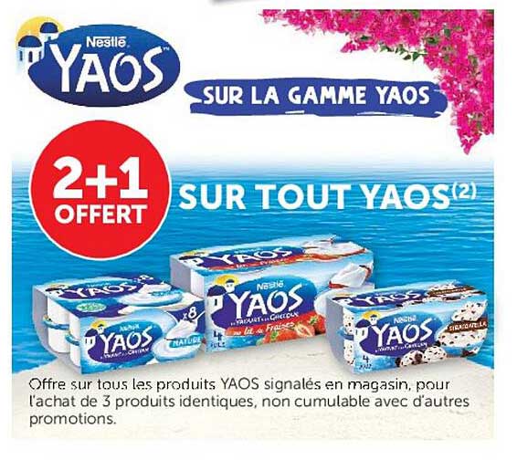 2+1 OFFERT SUR TOUT YAOS