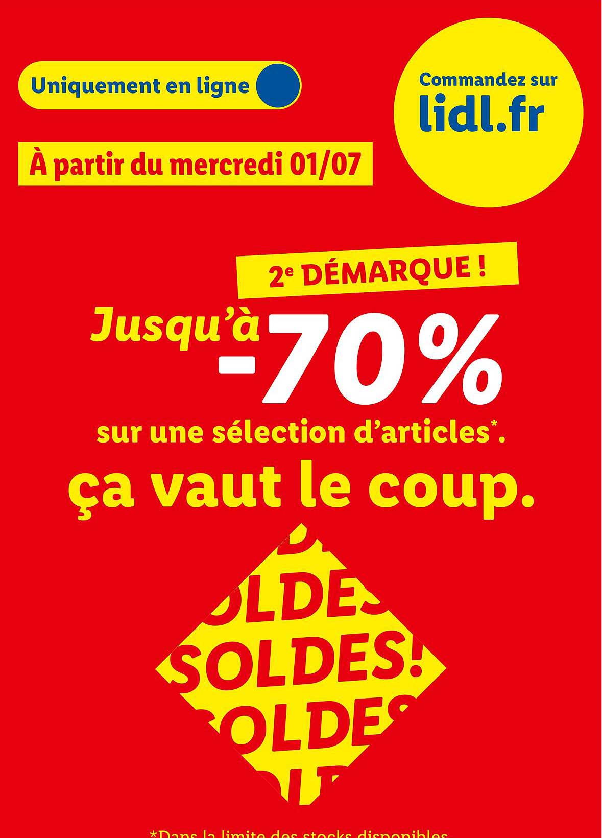 2e DÉMARQUE ! Jusqu'à -70% sur une sélection d'articles*