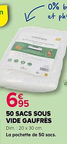 50 SACS SOUS VIDE GAUFRÉS