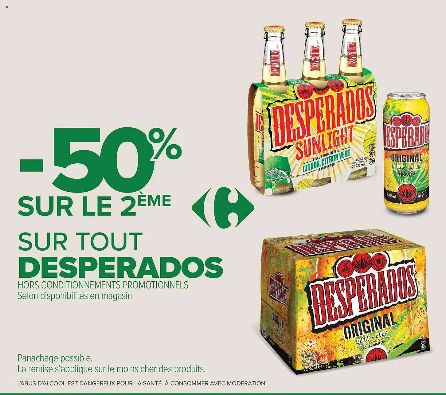 -50% SUR LE 2ÈME SUR TOUT DESPERADOS