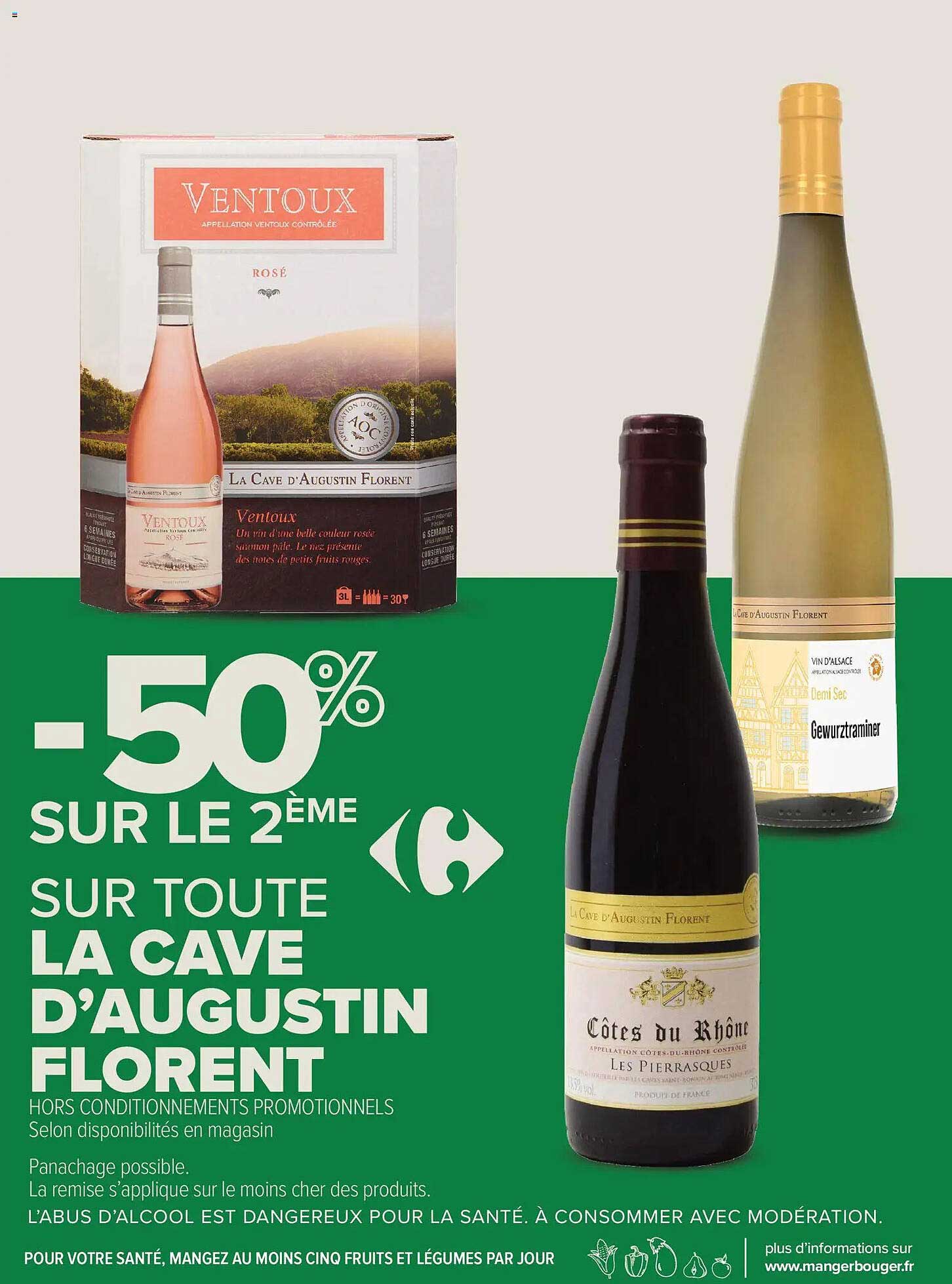 -50% SUR LE 2ÈME SUR TOUTE LA CAVE D’AUGUSTIN FLORENT