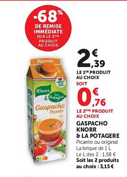 -68% DE REMISE IMMEDIATE SUR LE 2ÈME PRODUIT AU CHOIX