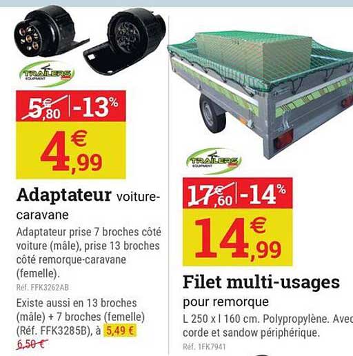Adaptateur voiture-caravane