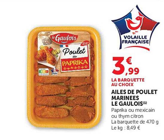 AILES DE POULET MARINEES LE GAULOIS