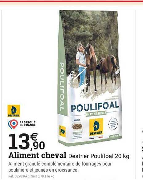 Aliment cheval Destrier Poulifoal 20 kg