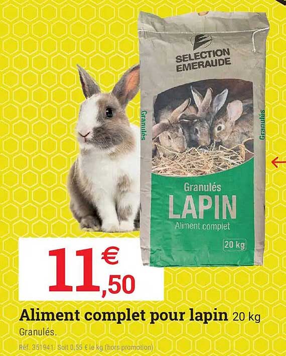 Aliment complet pour lapin 20 kg