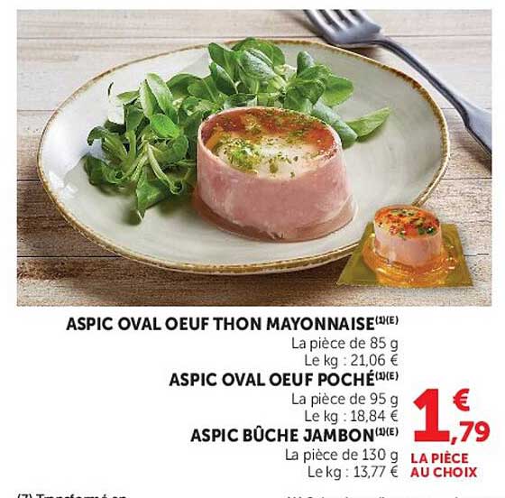 ASPIC OVAL OEUF THON MAYONNAISE
