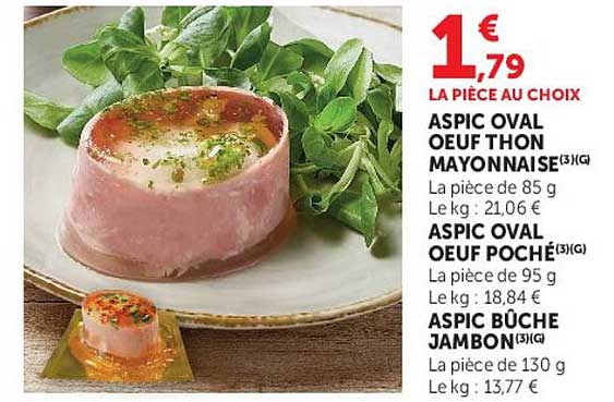 ASPIC OVAL OEUF THON MAYONNAISE