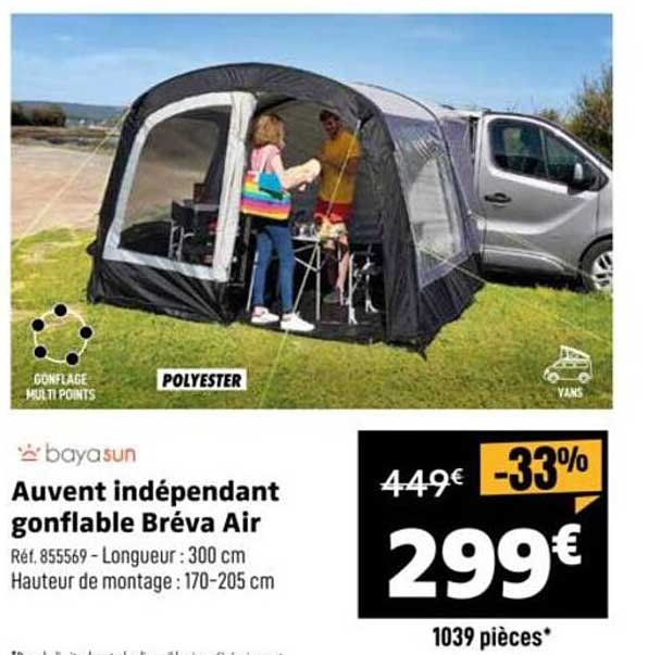 Auvent indépendant gonflable Bréva Air
