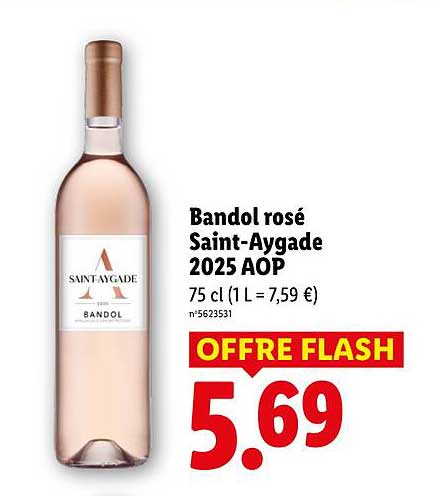 Bandol rosé Saint-Aygade 2025 AOP