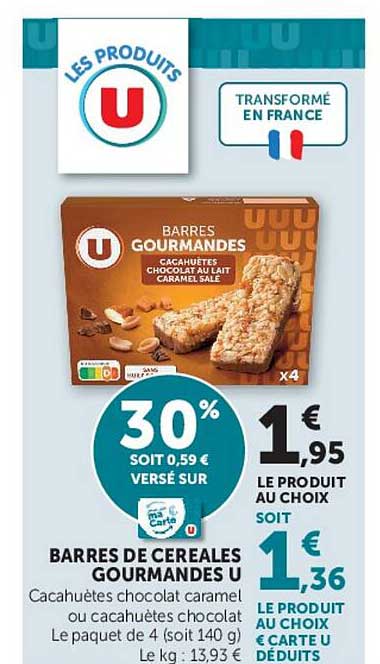 BARRRES DE CEREALES GOURMANDES U