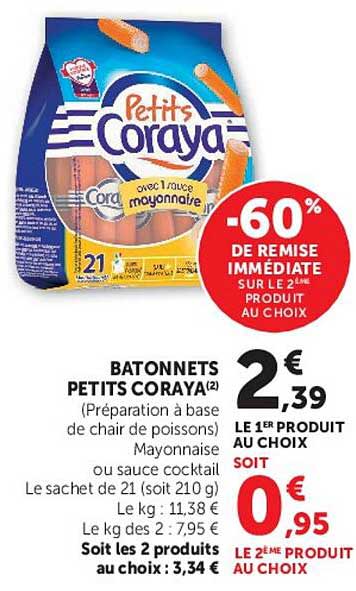 BATONNETS PETITS CORAYA