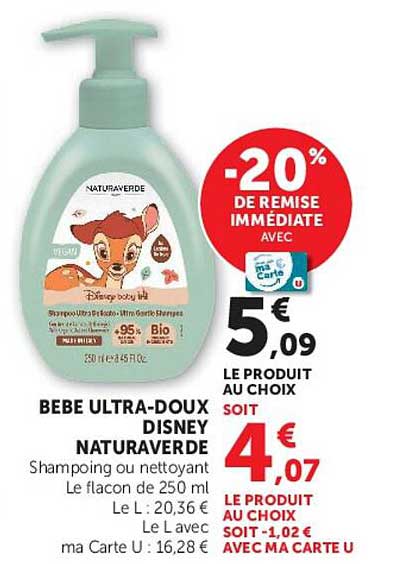 BEBE ULTRA-DOUX DISNEY NATURAVERDE