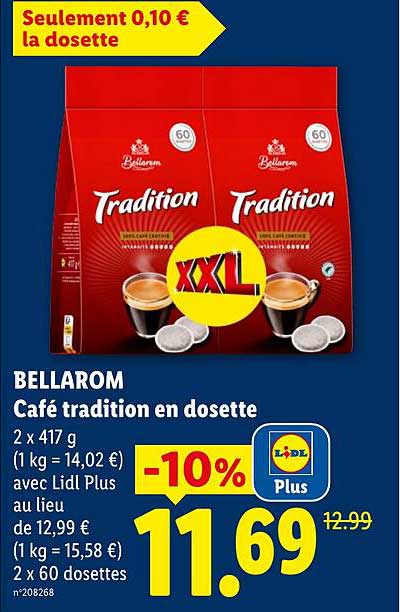 BELLAROM Café tradition en dosette