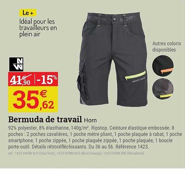 Bermuda de travail Horn