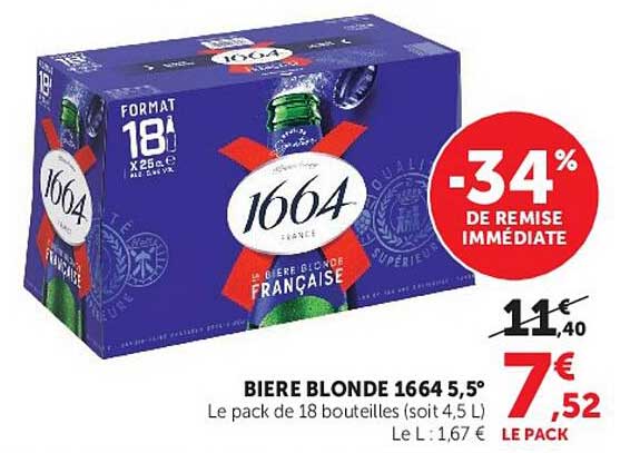 BIERE BLONDE 1664 5,5°