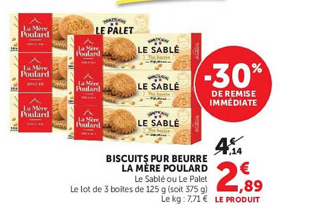 BISCUITS PUR BEURRE LA MÈRE POULARD