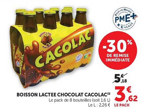 BOISSON LACTEE CHOCOLAT CACOLAC
