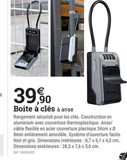 Boite à clés à anse