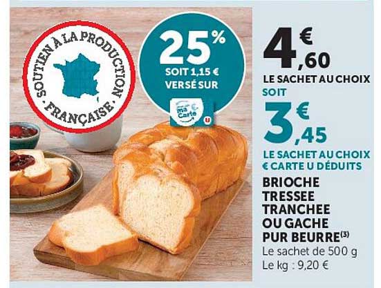 BRIOCHE TRESSEE TRANCHEE OU GACHE PUR BEURRE
