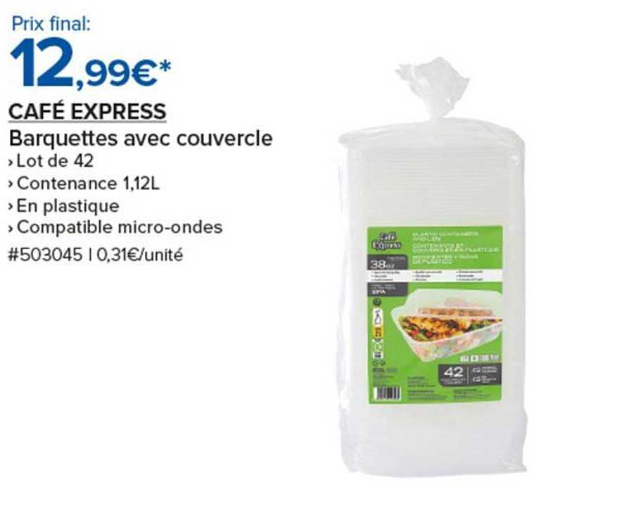 CAFÉ EXPRESS Barquettes avec couvercle
