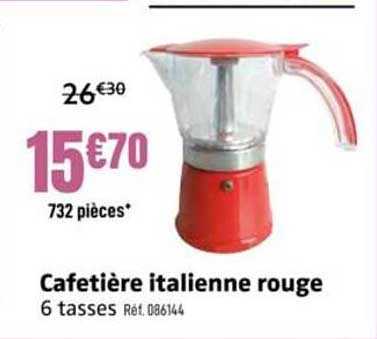 Cafetière italienne rouge