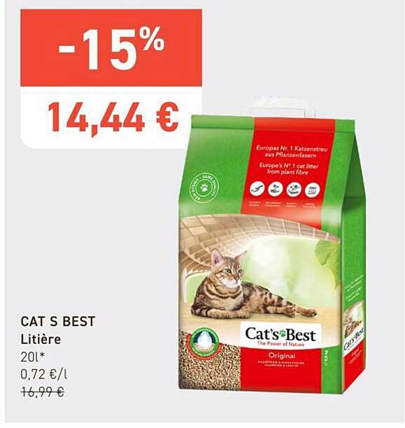 CAT S BEST Litière 20l*