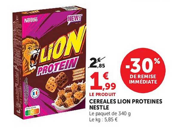 CEREALES LION PROTEINES NESTLE