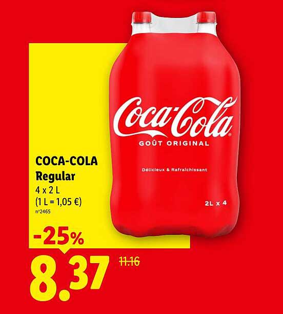 COCA-COLA Regular 4 x 2 L (1 L = 1,05 €)