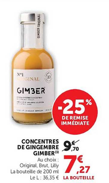 CONCENTRES DE GINGEMBRE GIMBER