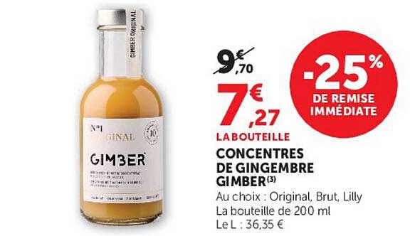 CONCENTRES DE GINGEMBRE GIMBER