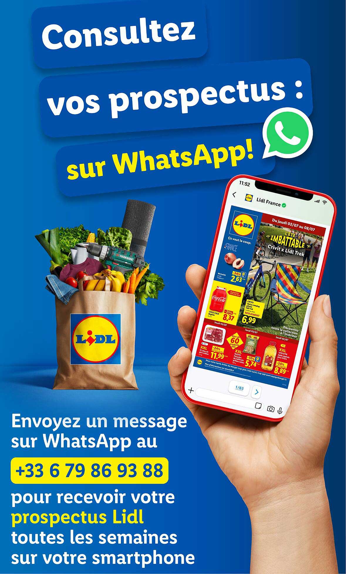 Consultez vos prospectus sur WhatsApp!
