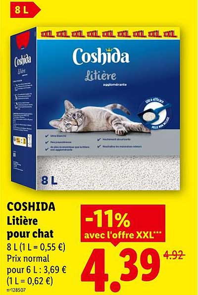 COSHIDA Litière pour chat
