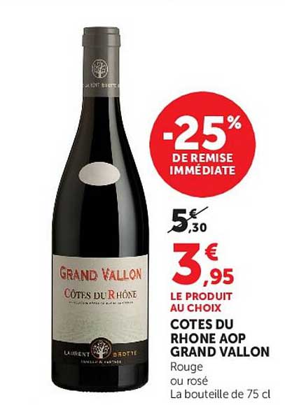 COTES DU RHONE AOP GRAND VALLON