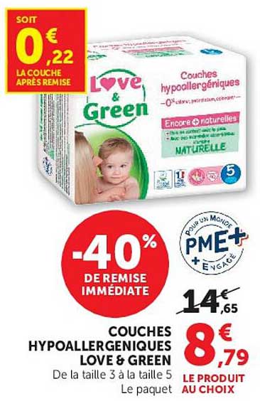 COUCHES HYPOALLERGENIQUES LOVE & GREEN