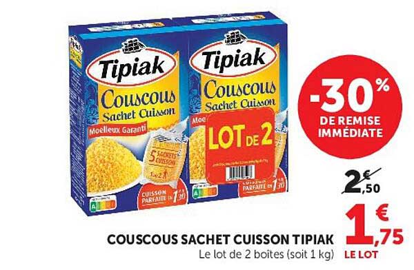 COUSCOUS SACHET CUISSON TIPIAK