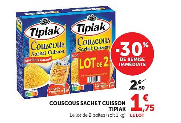 COUSCOUS SACHET CUISSON TIPIAK