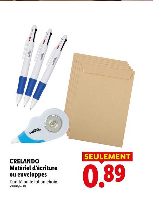 CRELANDO Matériel d'écriture ou enveloppes